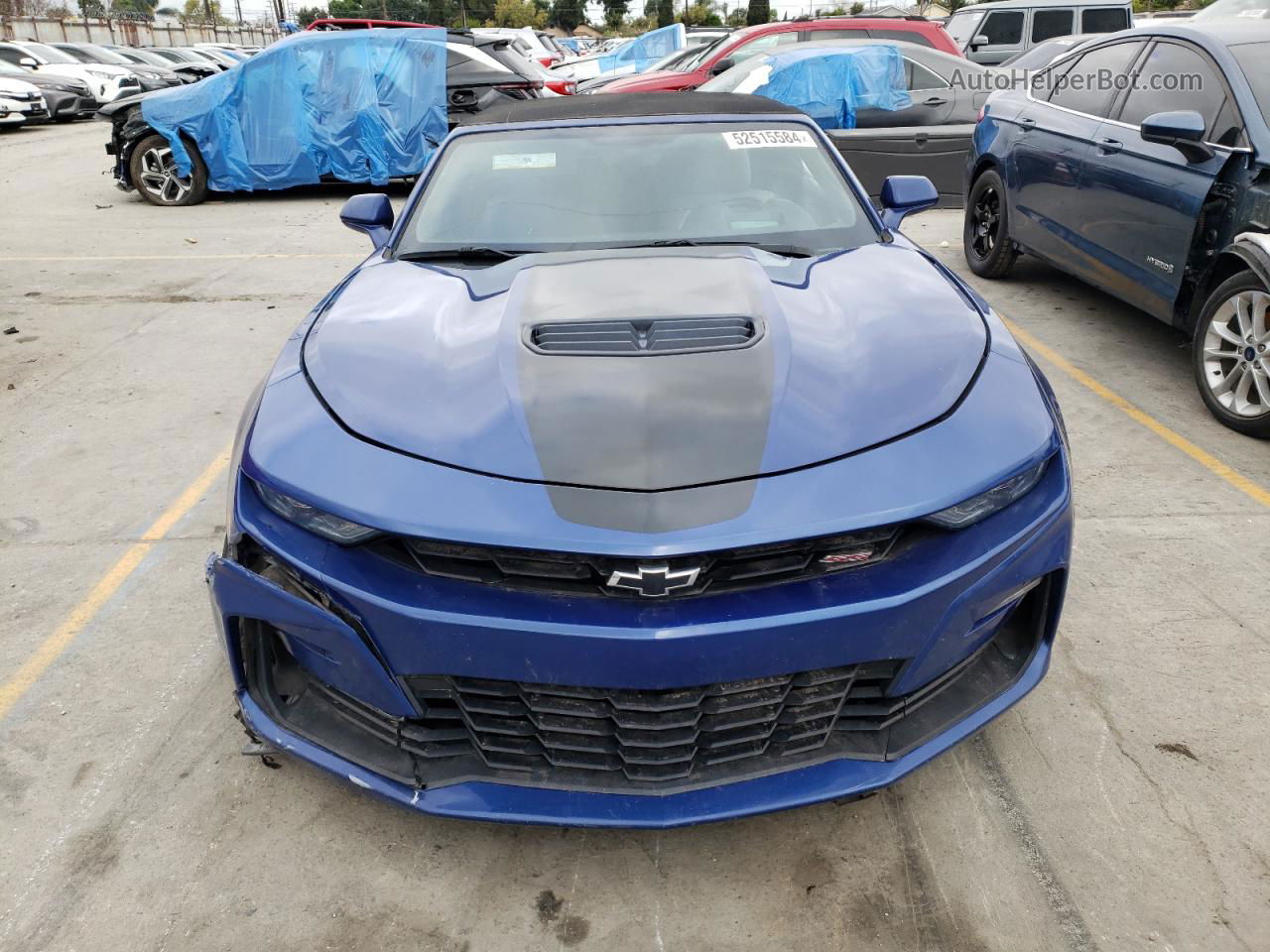 2020 Chevrolet Camaro Ss Blue vin: 1G1FH3D79L0111736