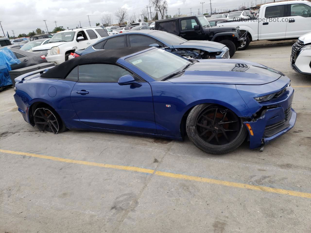 2020 Chevrolet Camaro Ss Blue vin: 1G1FH3D79L0111736