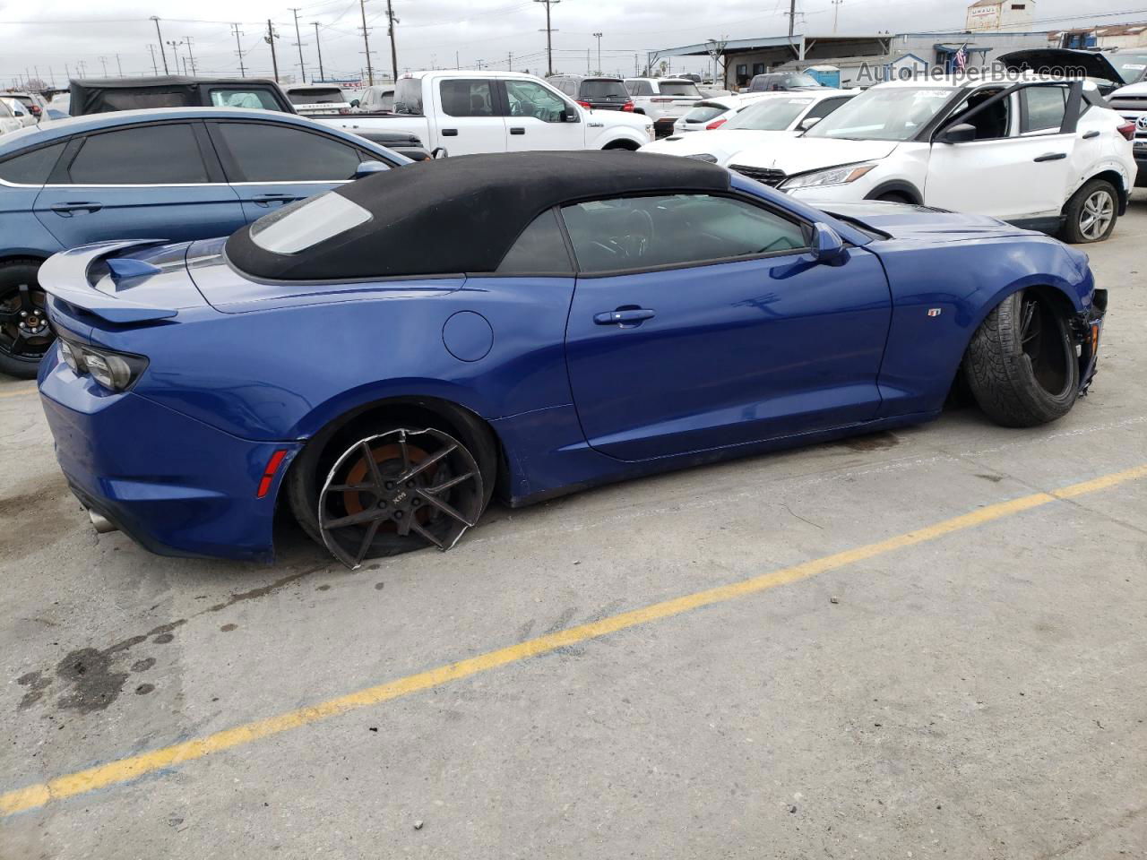 2020 Chevrolet Camaro Ss Blue vin: 1G1FH3D79L0111736