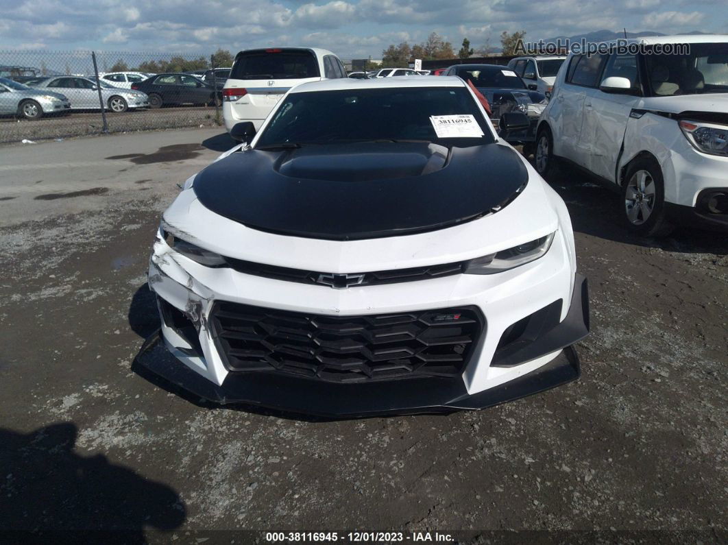 2018 Chevrolet Camaro Zl1 White vin: 1G1FJ1R62J0124639