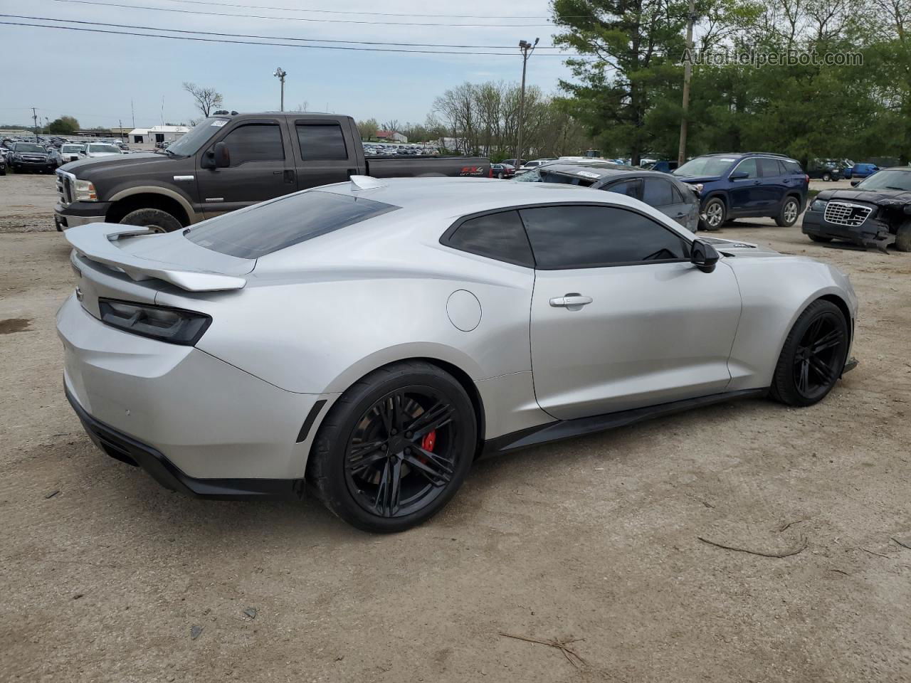 2018 Chevrolet Camaro Zl1 Silver vin: 1G1FJ1R67J0175599