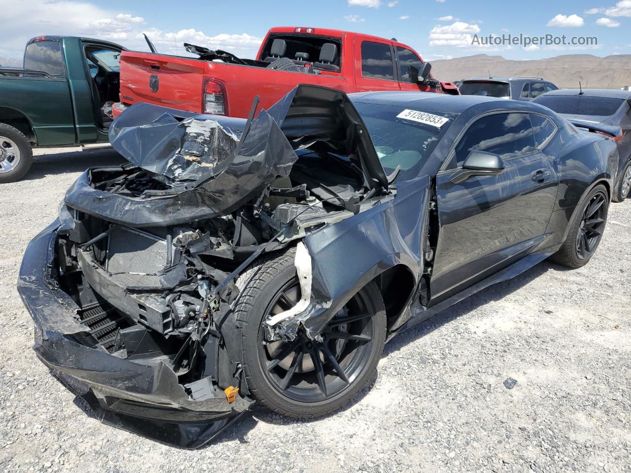 2017 Chevrolet Camaro Zl1 Charcoal vin: 1G1FK1R62H0204594