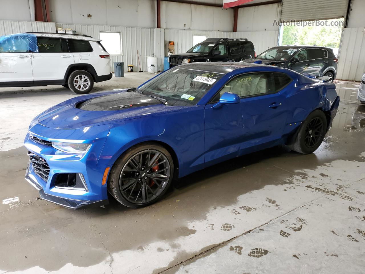 2018 Chevrolet Camaro Zl1 Blue vin: 1G1FK1R62J0105599