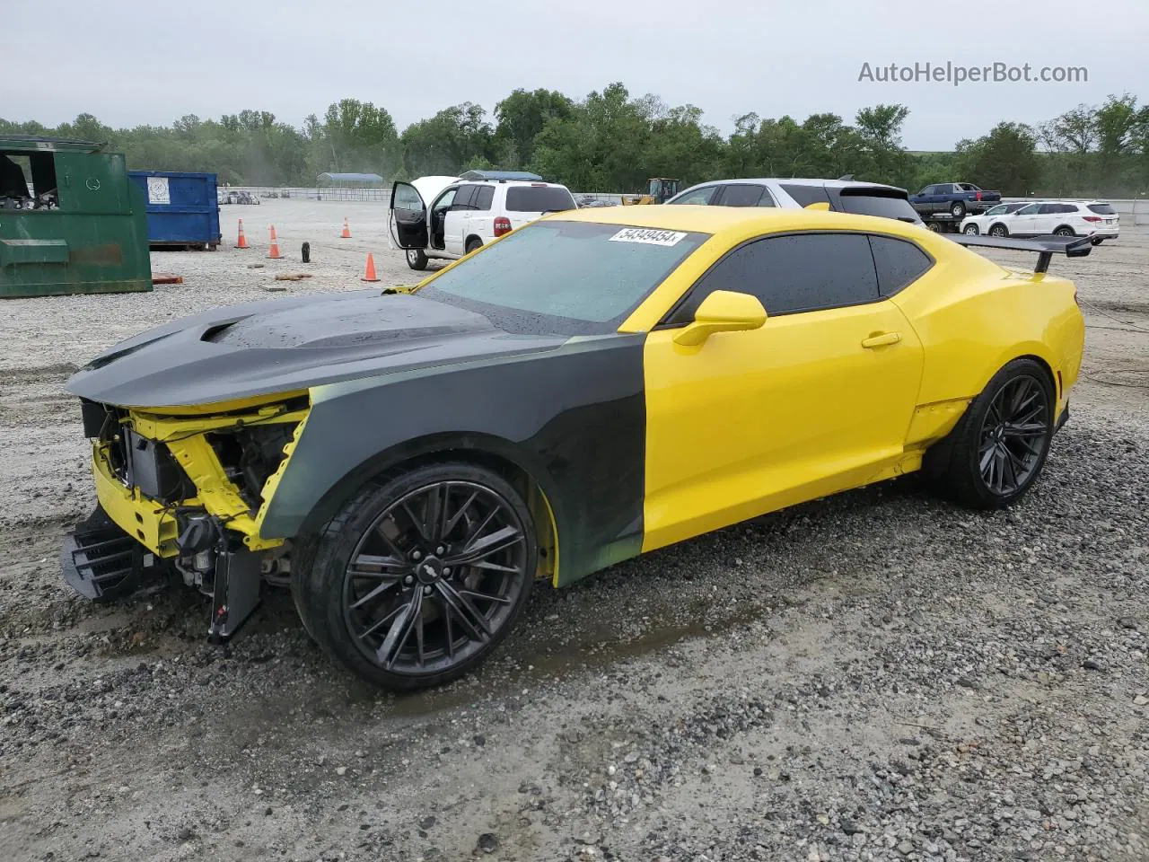 2018 Chevrolet Camaro Zl1 Желтый vin: 1G1FK1R65J0136507