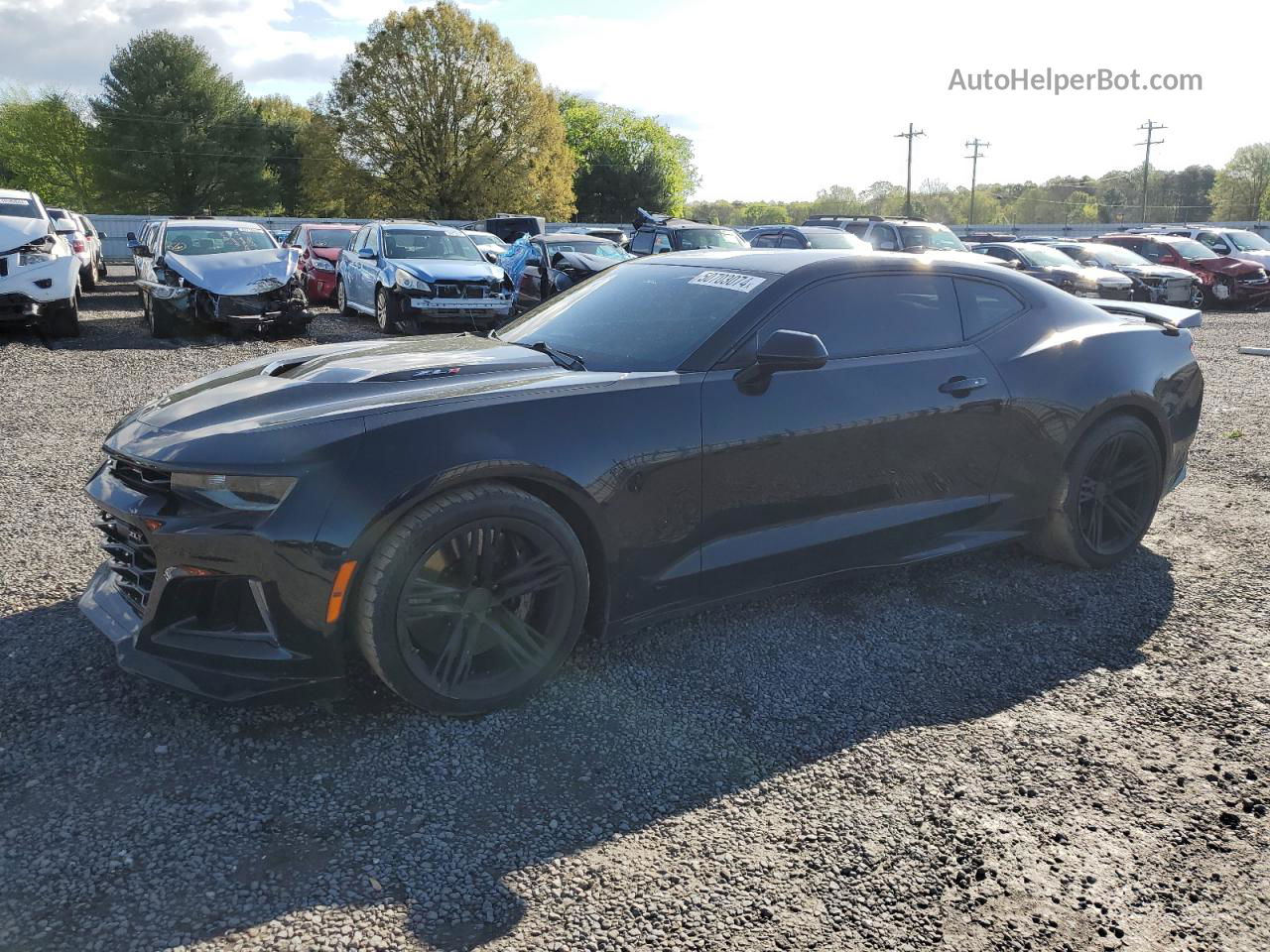 2018 Chevrolet Camaro Zl1 Black vin: 1G1FK1R66J0176529