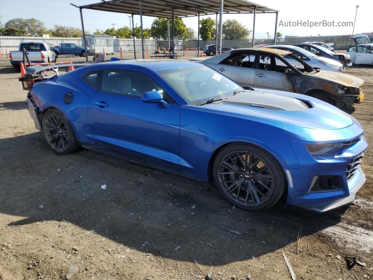 2018 Chevrolet Camaro Zl1 Blue vin: 1G1FK1R68J0172661