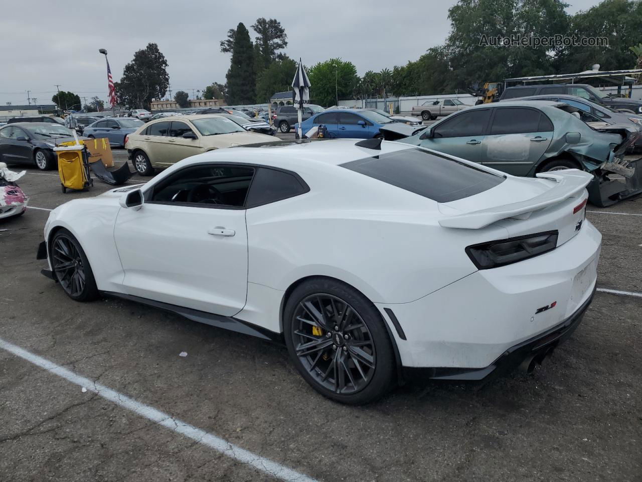 2018 Chevrolet Camaro Zl1 White vin: 1G1FK1R6XJ0128113