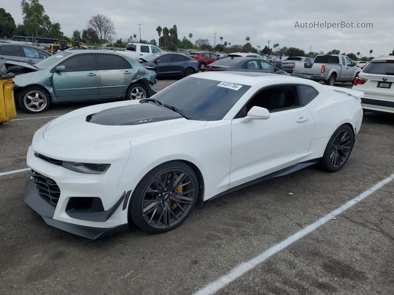 2018 Chevrolet Camaro Zl1 White vin: 1G1FK1R6XJ0128113