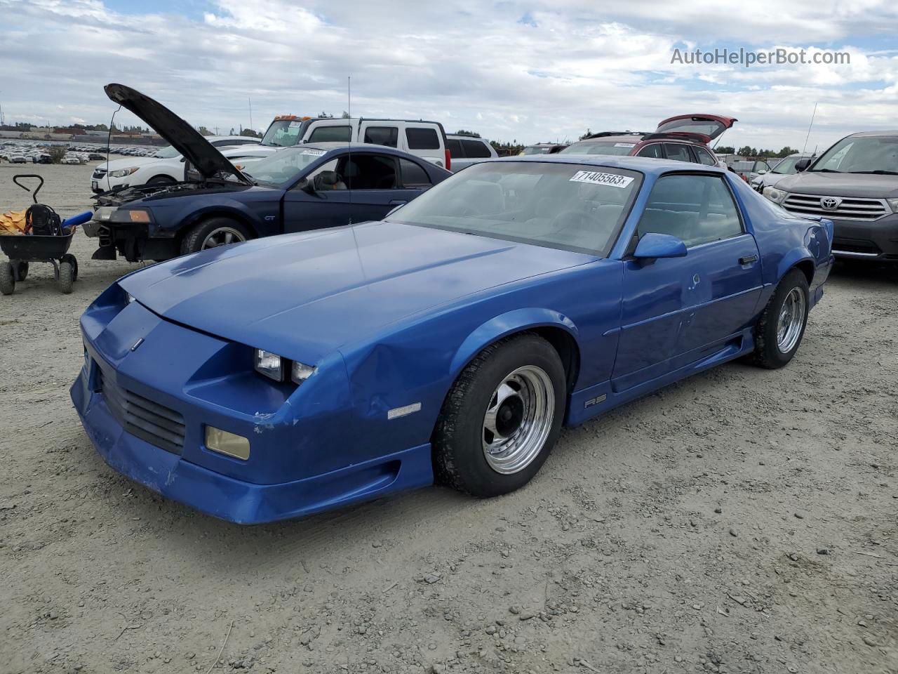 1991 Chevrolet Camaro Rs Blue vin: 1G1FP23E1ML111405