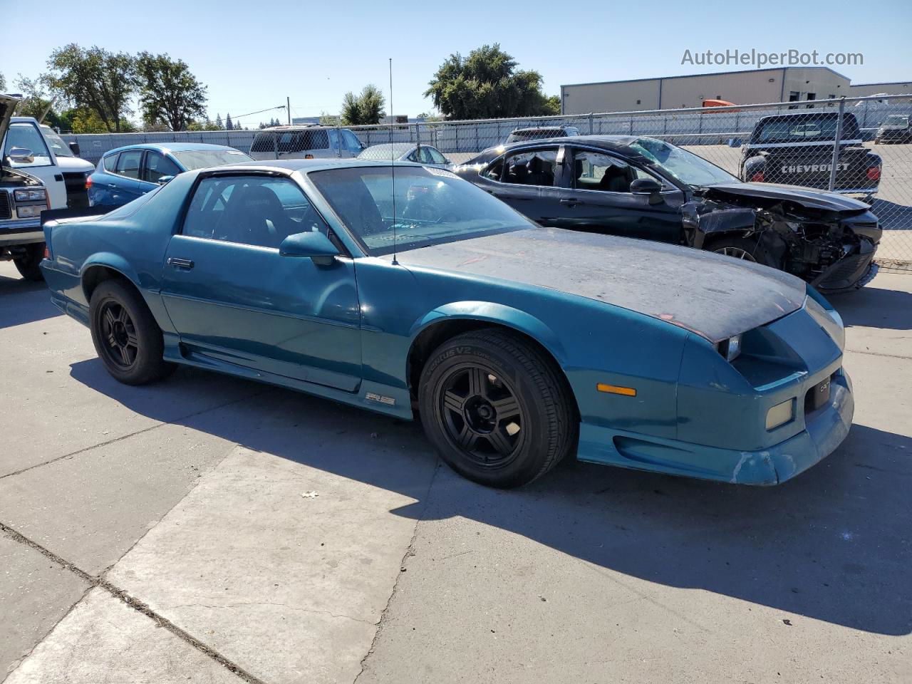 1991 Chevrolet Camaro Rs Green vin: 1G1FP23E4ML155706