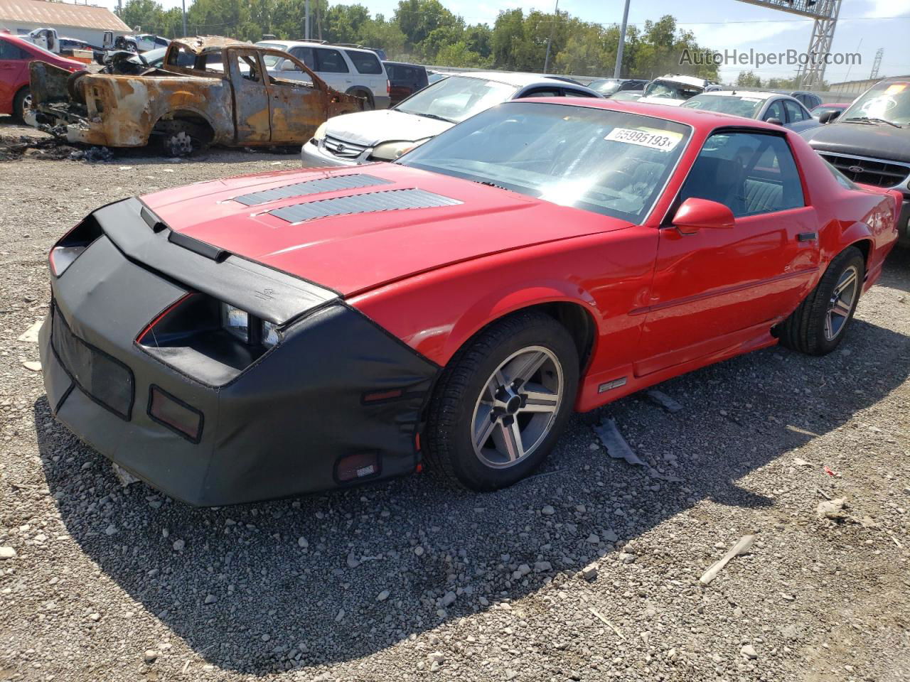 1991 Chevrolet Camaro Rs Red vin: 1G1FP23E5ML197639