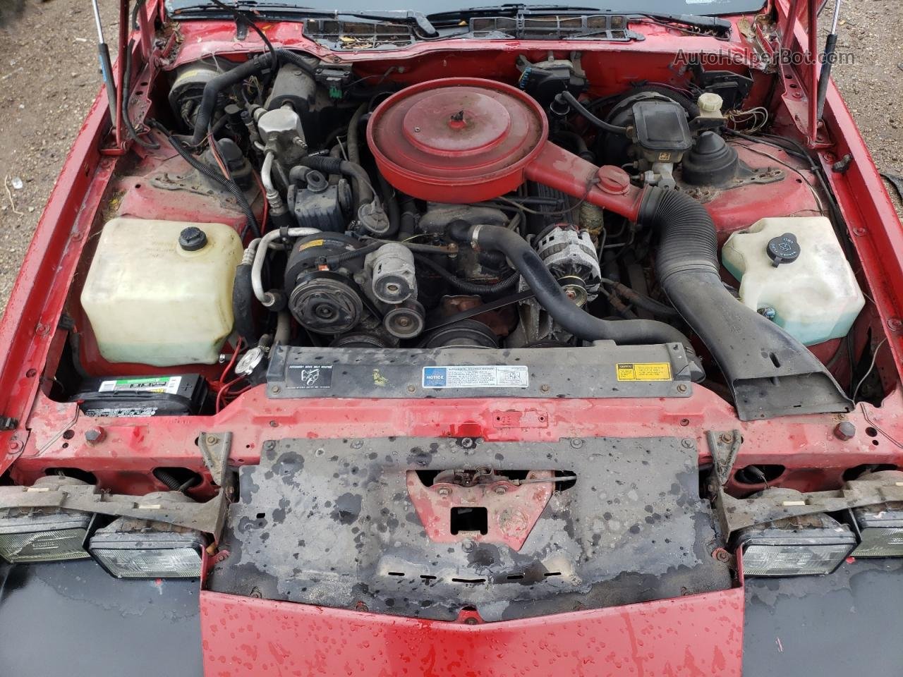 1991 Chevrolet Camaro Rs Red vin: 1G1FP23E7ML135384