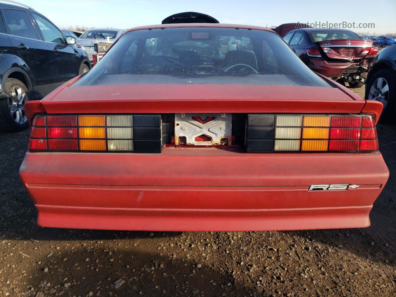 1991 Chevrolet Camaro Rs Red vin: 1G1FP23E9ML155877