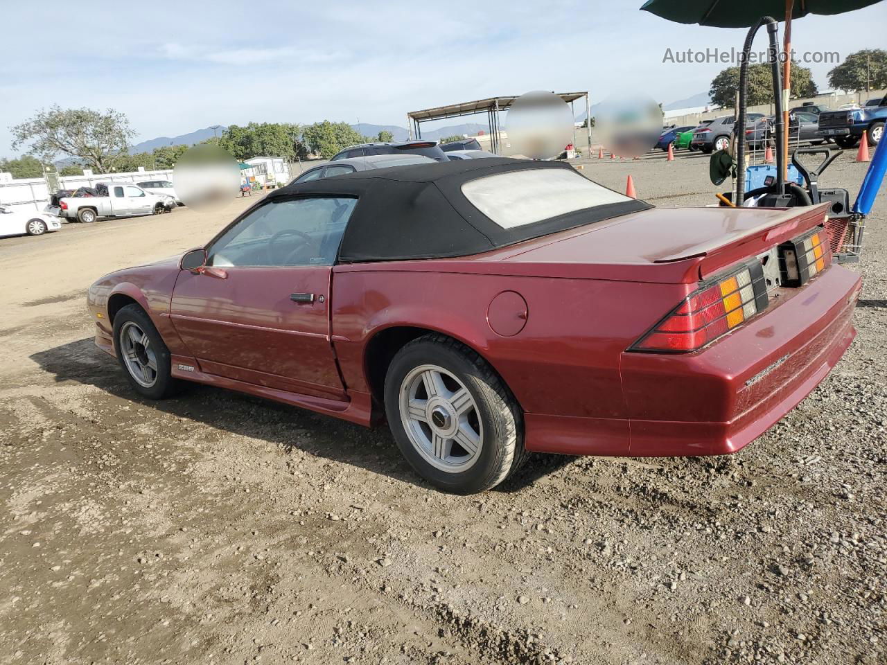 1991 Chevrolet Camaro Z28 Maroon vin: 1G1FP33F9ML143291