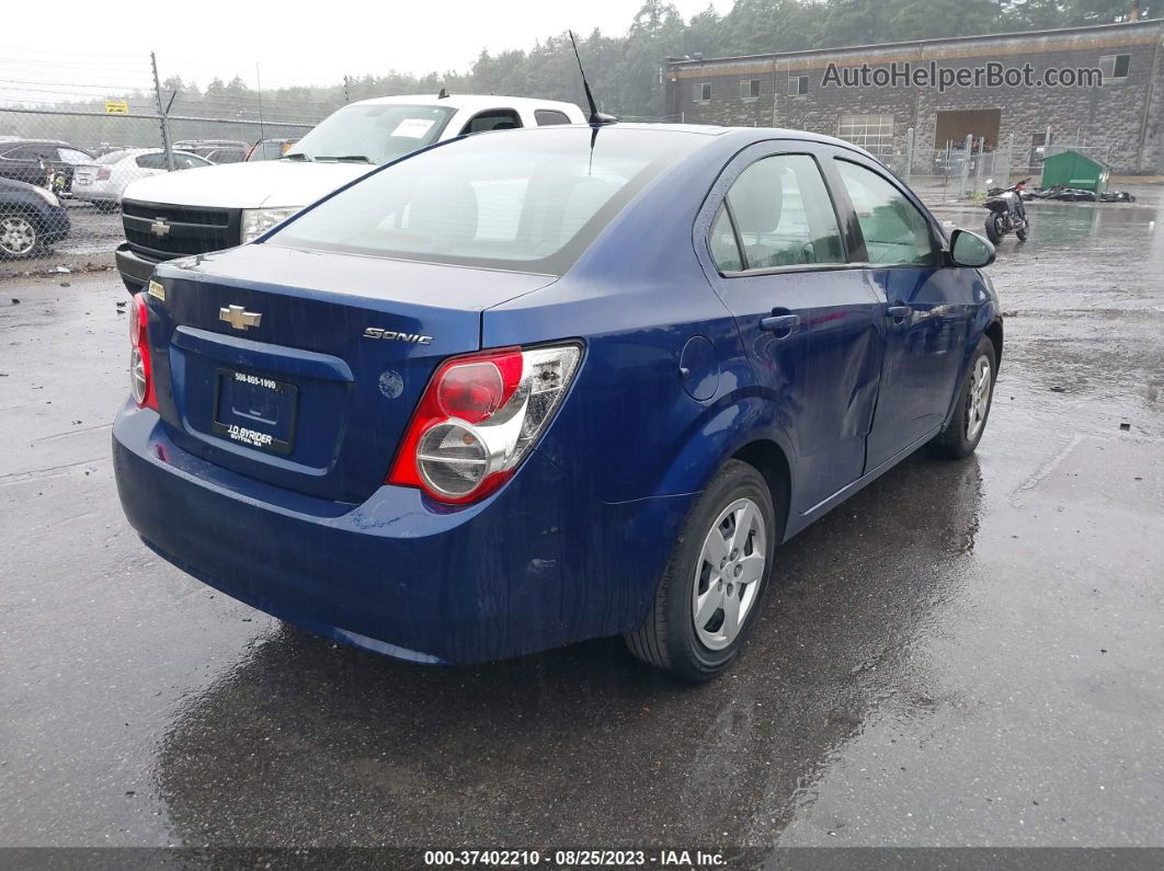 2013 Chevrolet Sonic Ls Blue vin: 1G1JA5SG8D4243068