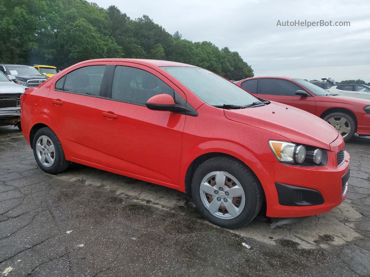 2014 Chevrolet Sonic Ls Red vin: 1G1JA5SH0E4134291