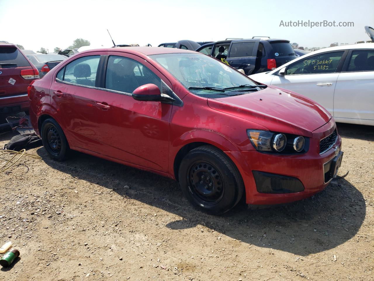 2013 Chevrolet Sonic Ls Red vin: 1G1JA5SH1D4118504