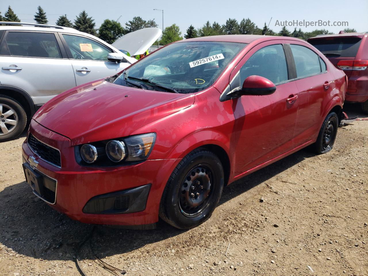 2013 Chevrolet Sonic Ls Red vin: 1G1JA5SH1D4118504