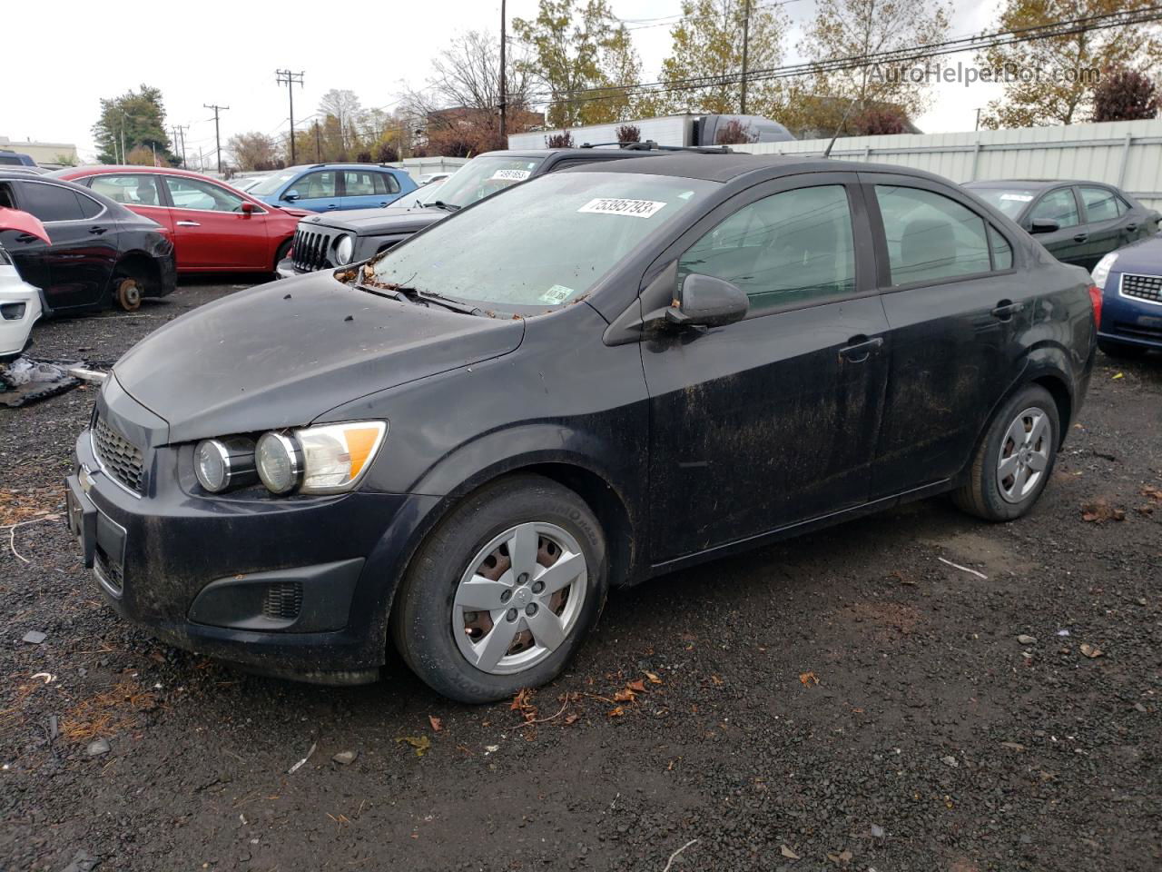 2013 Chevrolet Sonic Ls Black vin: 1G1JA5SH2D4199562