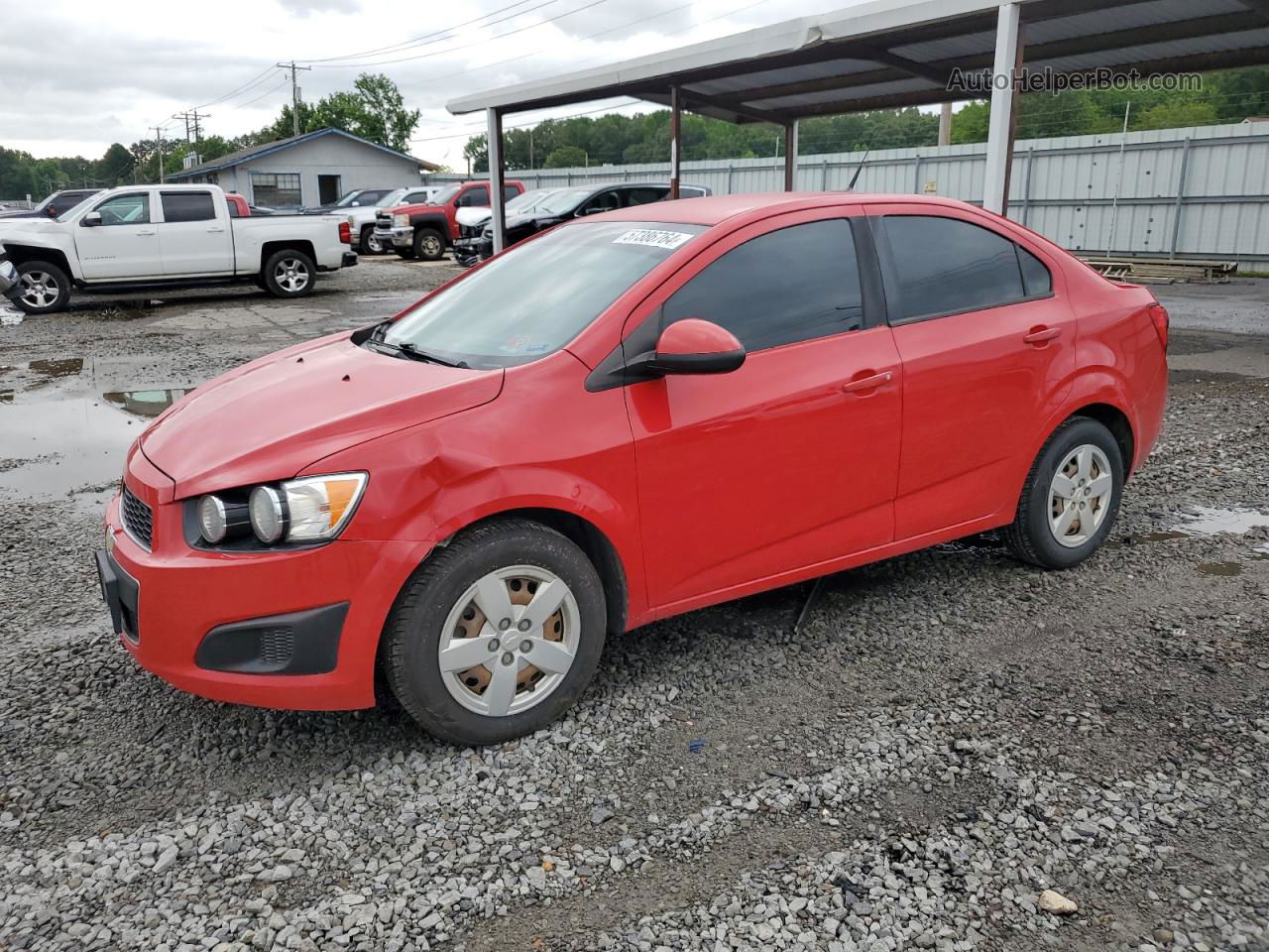 2013 Chevrolet Sonic Ls Red vin: 1G1JA5SH3D4152203