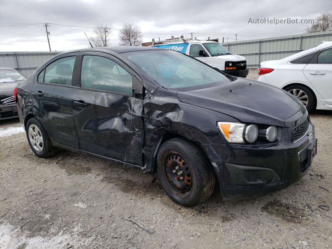 2013 Chevrolet Sonic Ls Black vin: 1G1JA5SH4D4153392