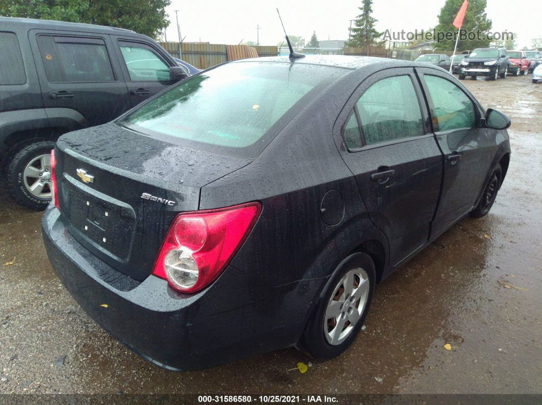 2013 Chevrolet Sonic Ls Black vin: 1G1JA5SH4D4160231