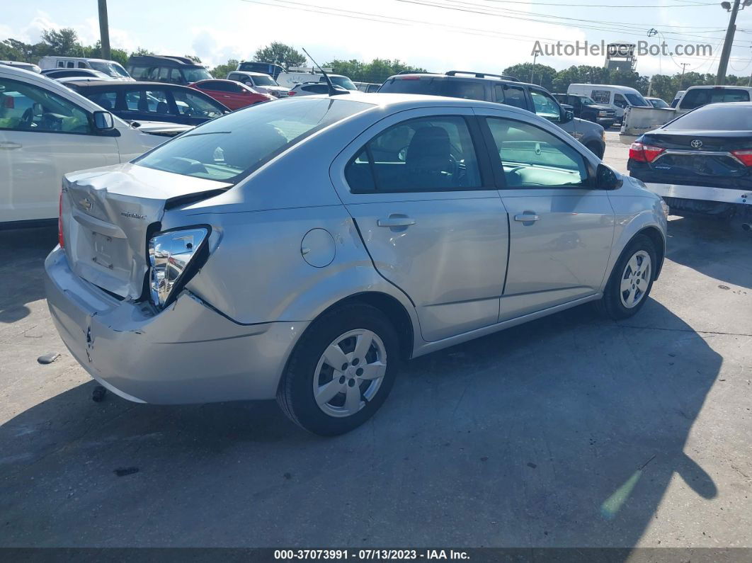 2013 Chevrolet Sonic Ls Silver vin: 1G1JA5SH5D4246230