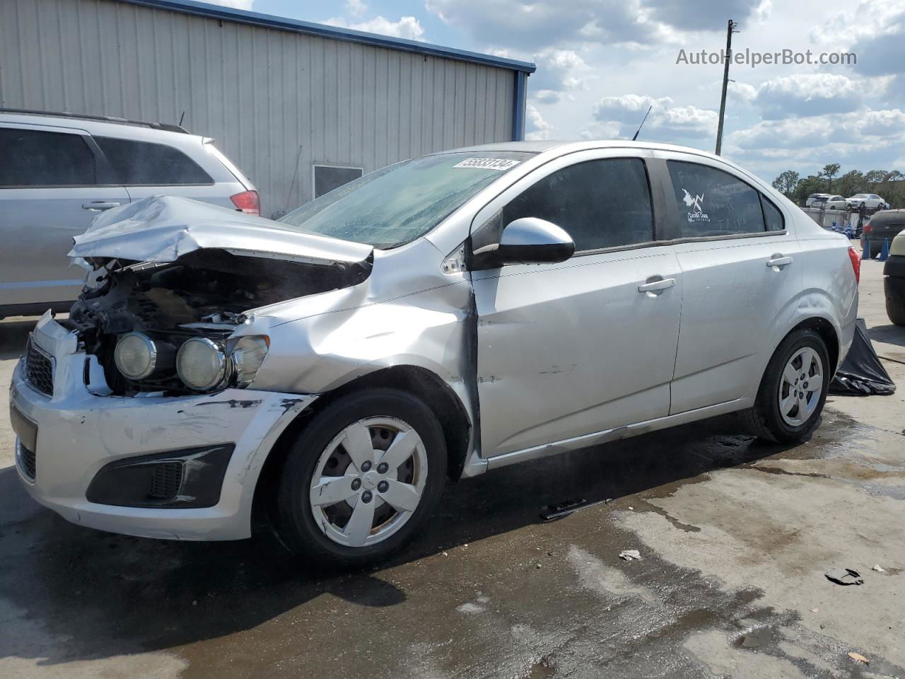 2013 Chevrolet Sonic Ls Silver vin: 1G1JA5SH6D4107384