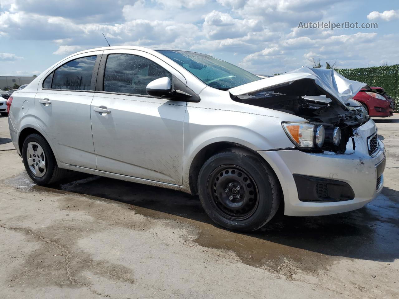 2013 Chevrolet Sonic Ls Silver vin: 1G1JA5SH6D4107384