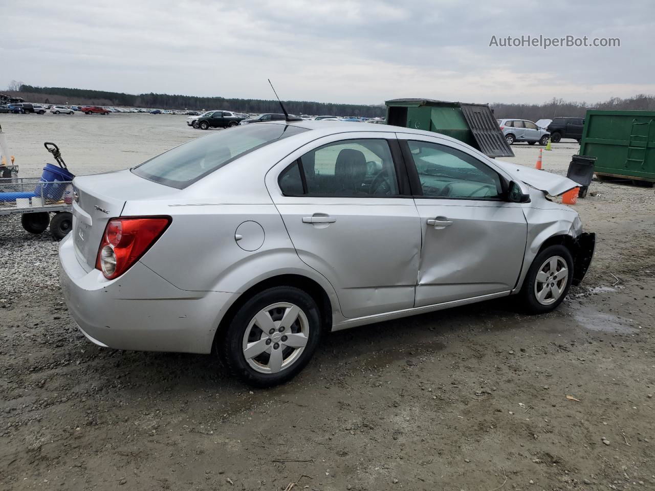 2013 Chevrolet Sonic Ls Silver vin: 1G1JA5SH6D4112052