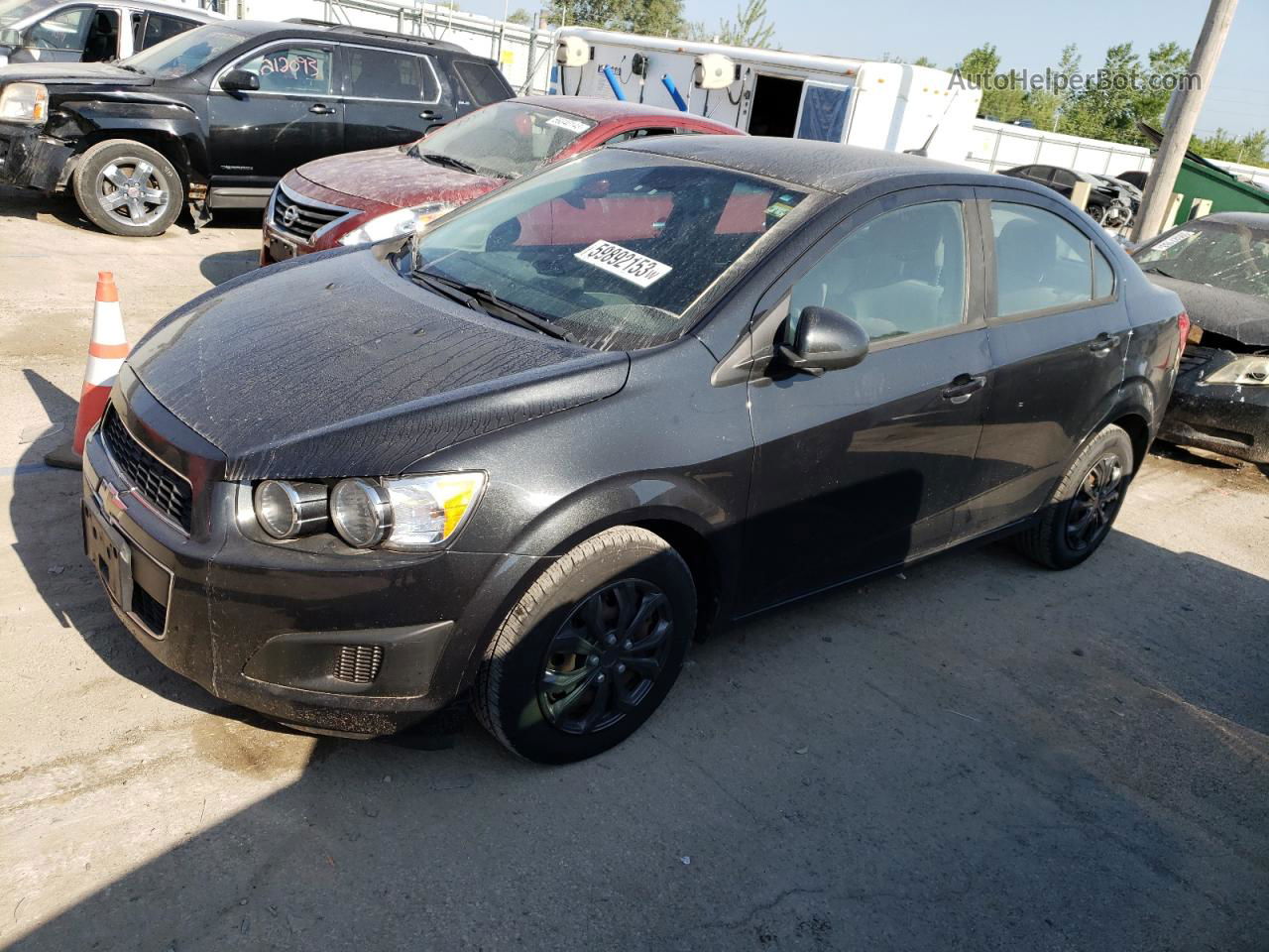 2013 Chevrolet Sonic Ls Black vin: 1G1JA5SH6D4141664