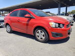 2013 Chevrolet Sonic Ls Красный vin: 1G1JA5SH7D4144699