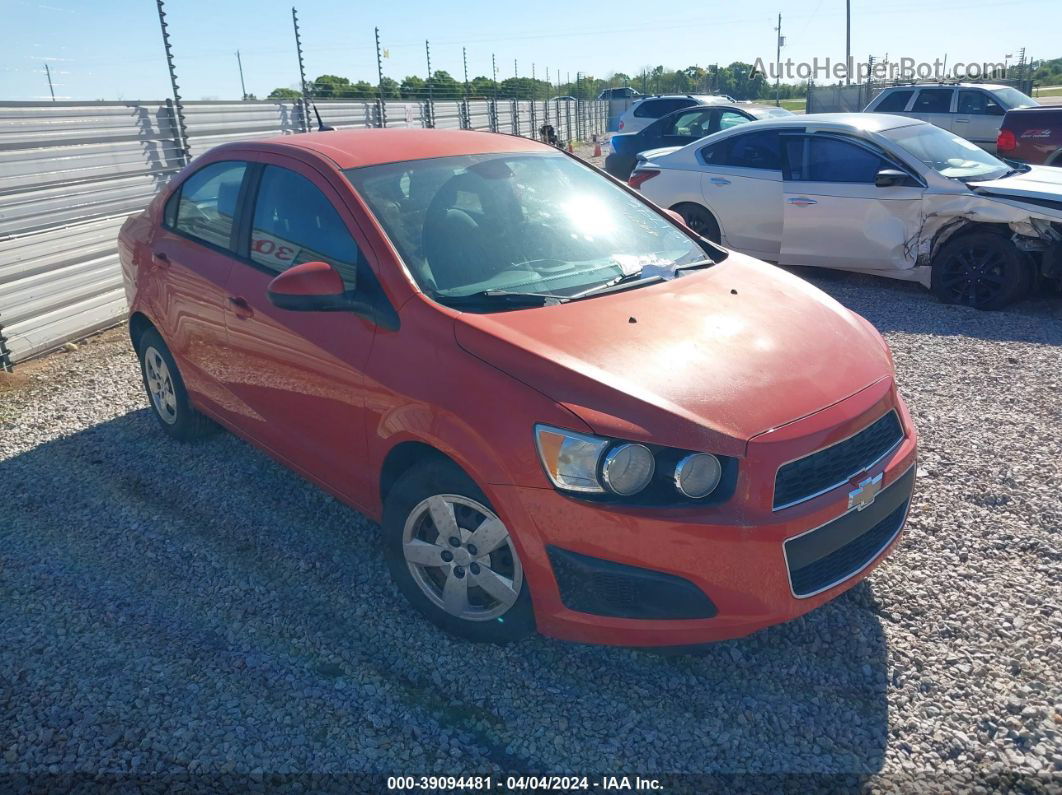 2013 Chevrolet Sonic Ls Auto Orange vin: 1G1JA5SH7D4151796