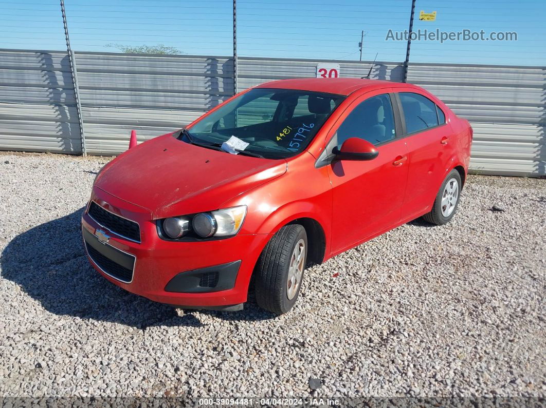 2013 Chevrolet Sonic Ls Auto Orange vin: 1G1JA5SH7D4151796