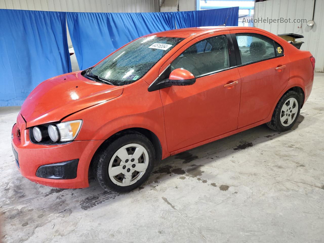 2013 Chevrolet Sonic Ls Orange vin: 1G1JA5SH7D4200009