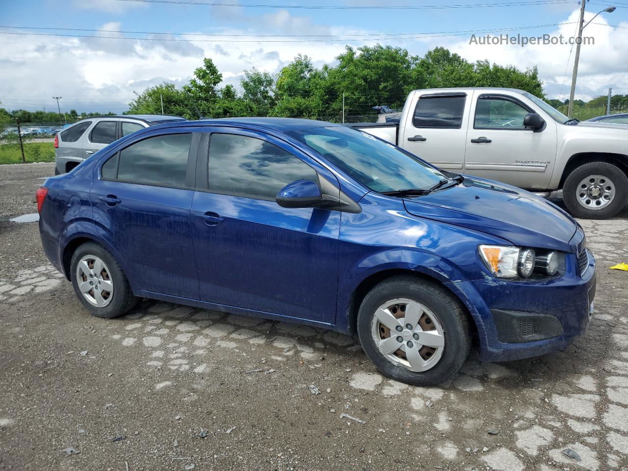 2013 Chevrolet Sonic Ls Blue vin: 1G1JA5SH8D4201623