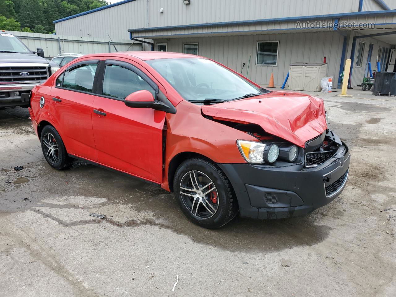 2014 Chevrolet Sonic Ls Red vin: 1G1JA5SH8E4242447