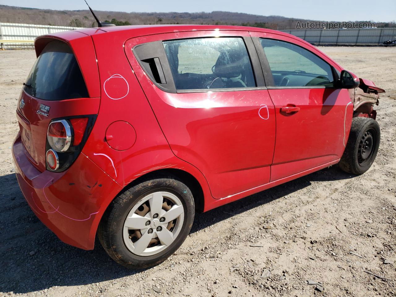 2013 Chevrolet Sonic Ls Red vin: 1G1JA6SG7D4194340