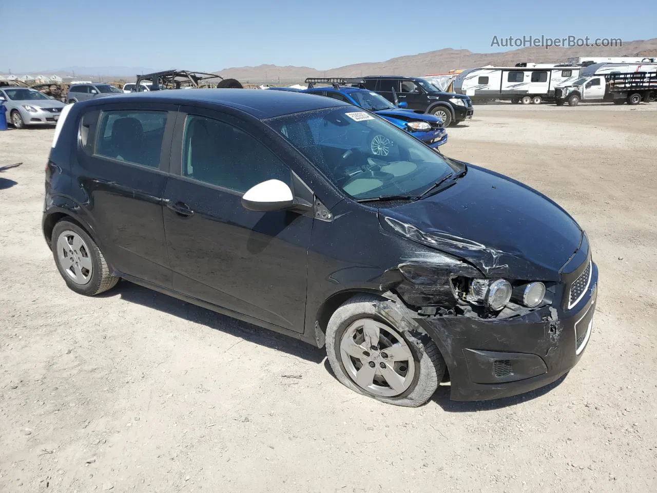 2013 Chevrolet Sonic Ls Black vin: 1G1JA6SH7D4122417