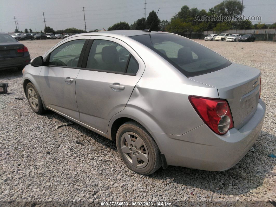 2013 Chevrolet Sonic Ls Silver vin: 1G1JB5SG9D4127374