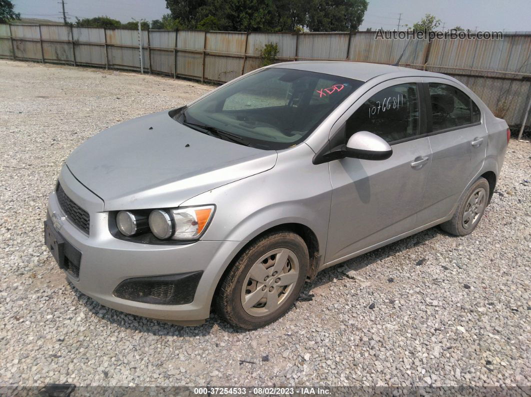 2013 Chevrolet Sonic Ls Silver vin: 1G1JB5SG9D4127374