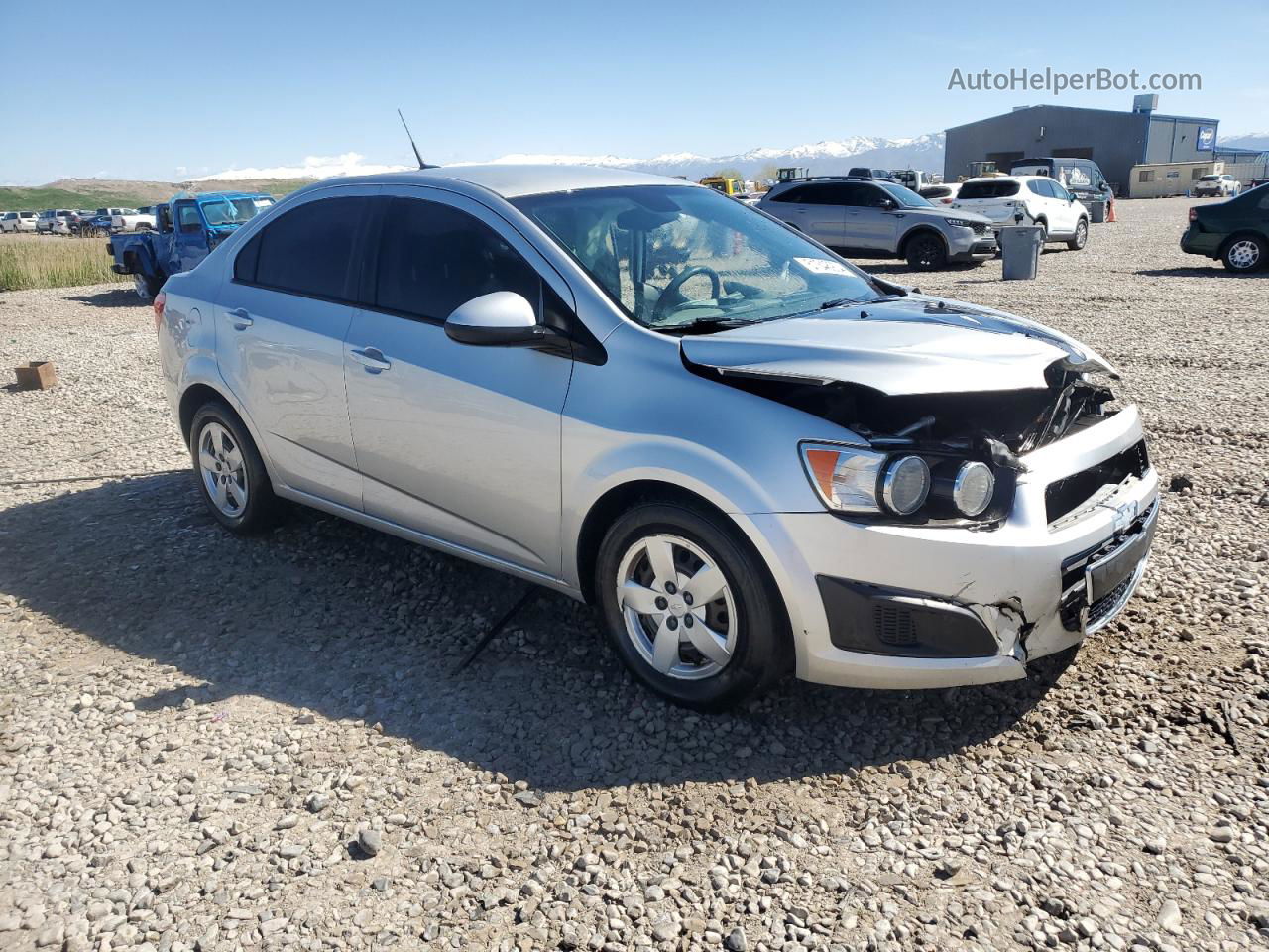 2013 Chevrolet Sonic Ls Silver vin: 1G1JB5SH7D4114809