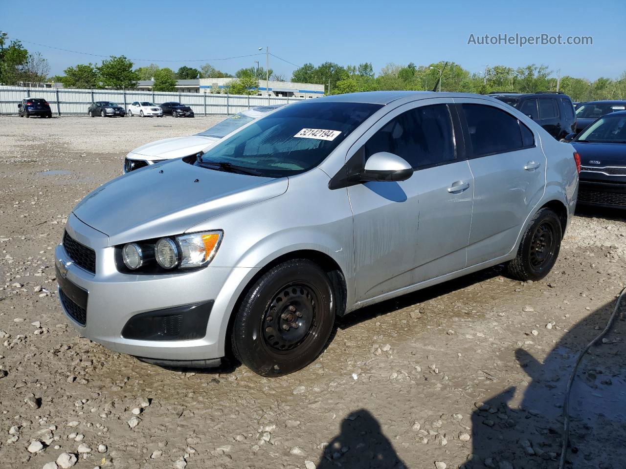 2013 Chevrolet Sonic Ls Silver vin: 1G1JB5SH7D4224789