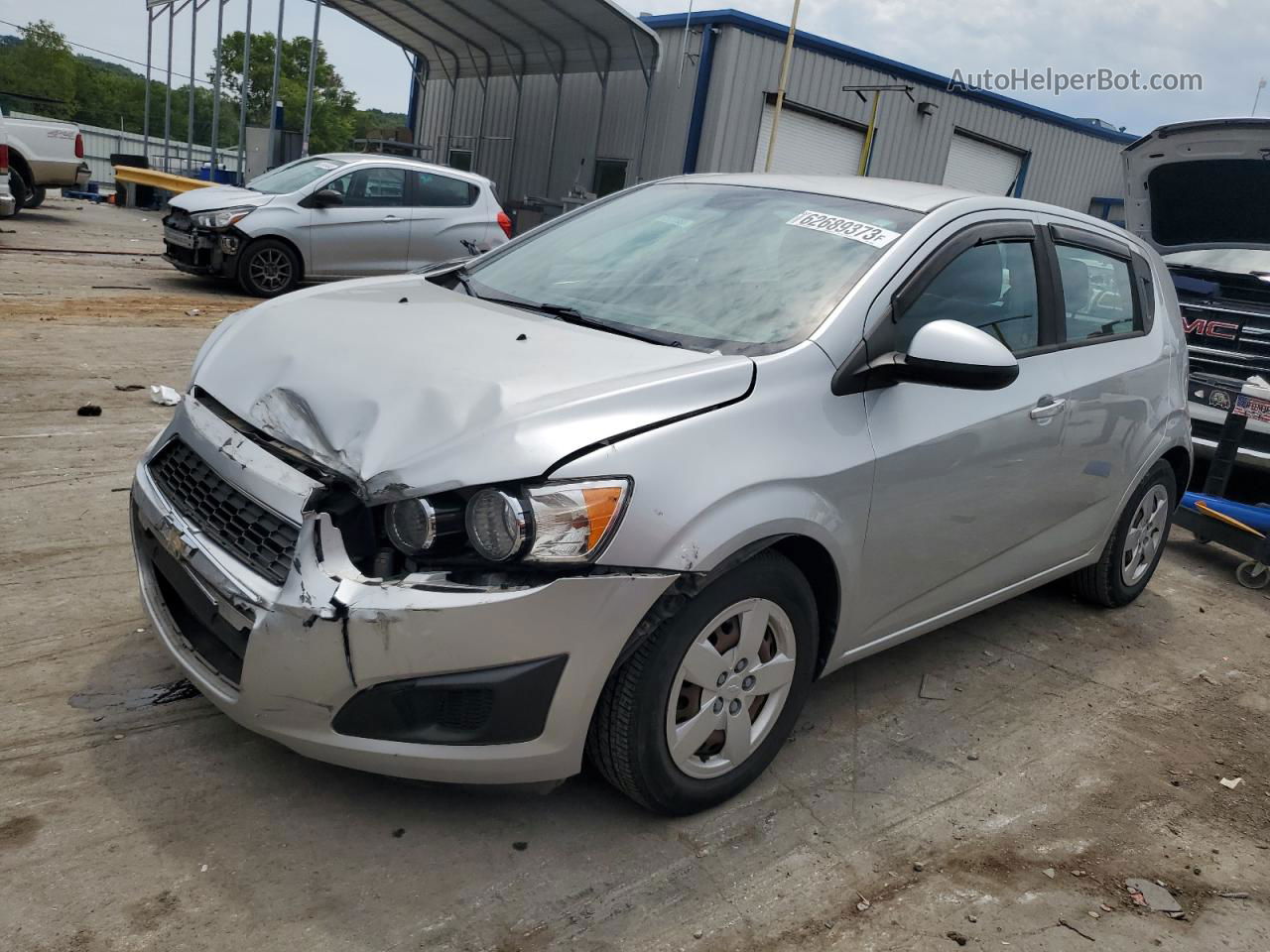 2013 Chevrolet Sonic Ls Silver vin: 1G1JB6SH5D4179048