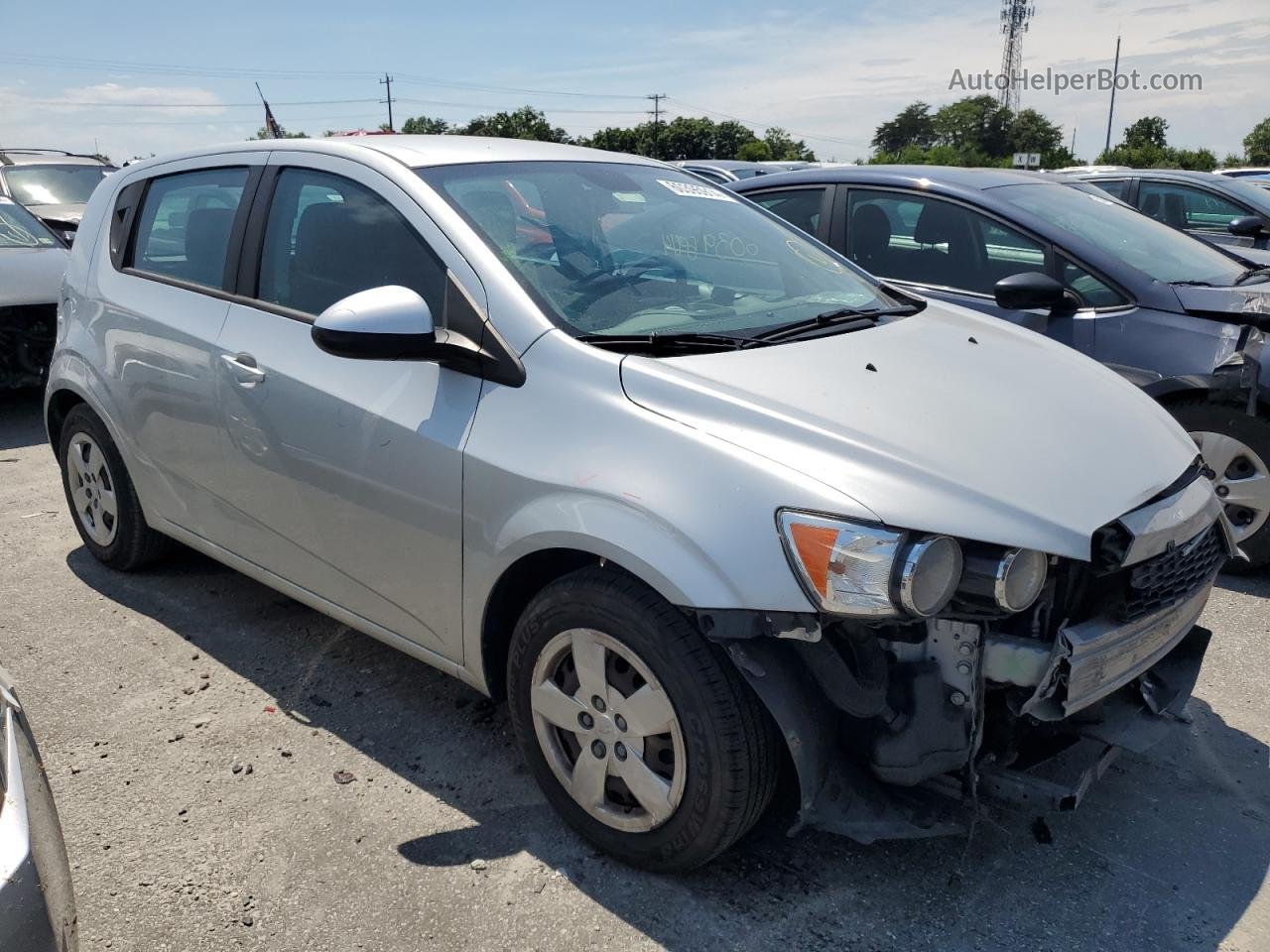 2013 Chevrolet Sonic Ls Silver vin: 1G1JB6SHXD4121436