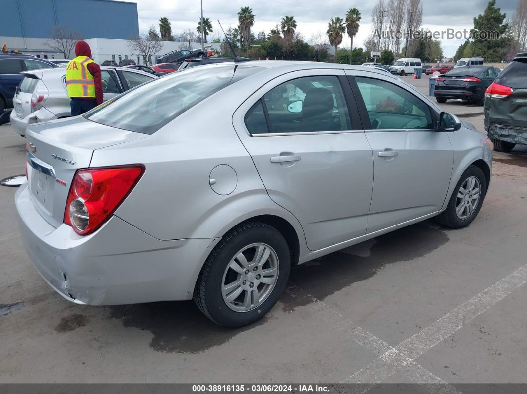 2014 Chevrolet Sonic Lt Auto Silver vin: 1G1JC5SB0E4129985