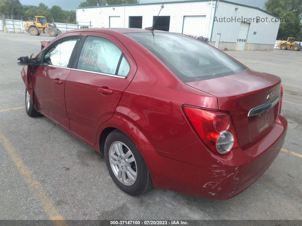 2013 Chevrolet Sonic Lt Red vin: 1G1JC5SB1D4111459