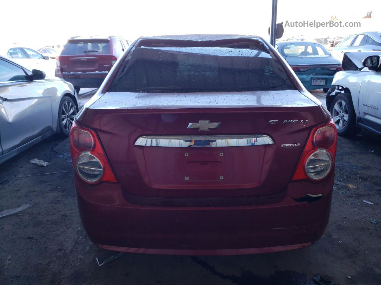 2013 Chevrolet Sonic Lt Red vin: 1G1JC5SB2D4205639