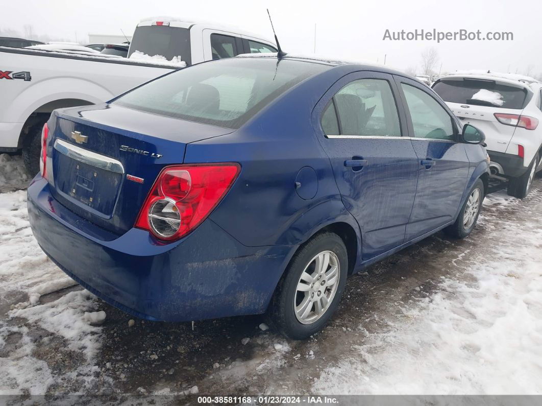 2013 Chevrolet Sonic Lt Blue vin: 1G1JC5SB5D4105969