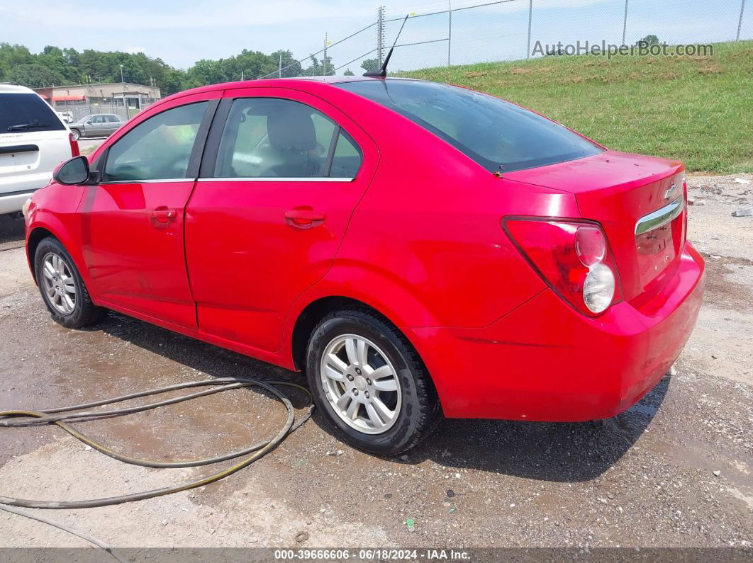 2013 Chevrolet Sonic Lt Auto Red vin: 1G1JC5SB8D4163073